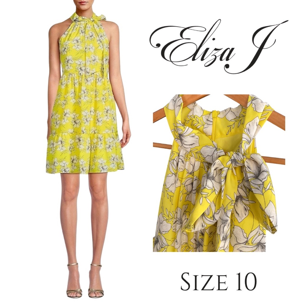 Eliza J Yellow Floral Dress